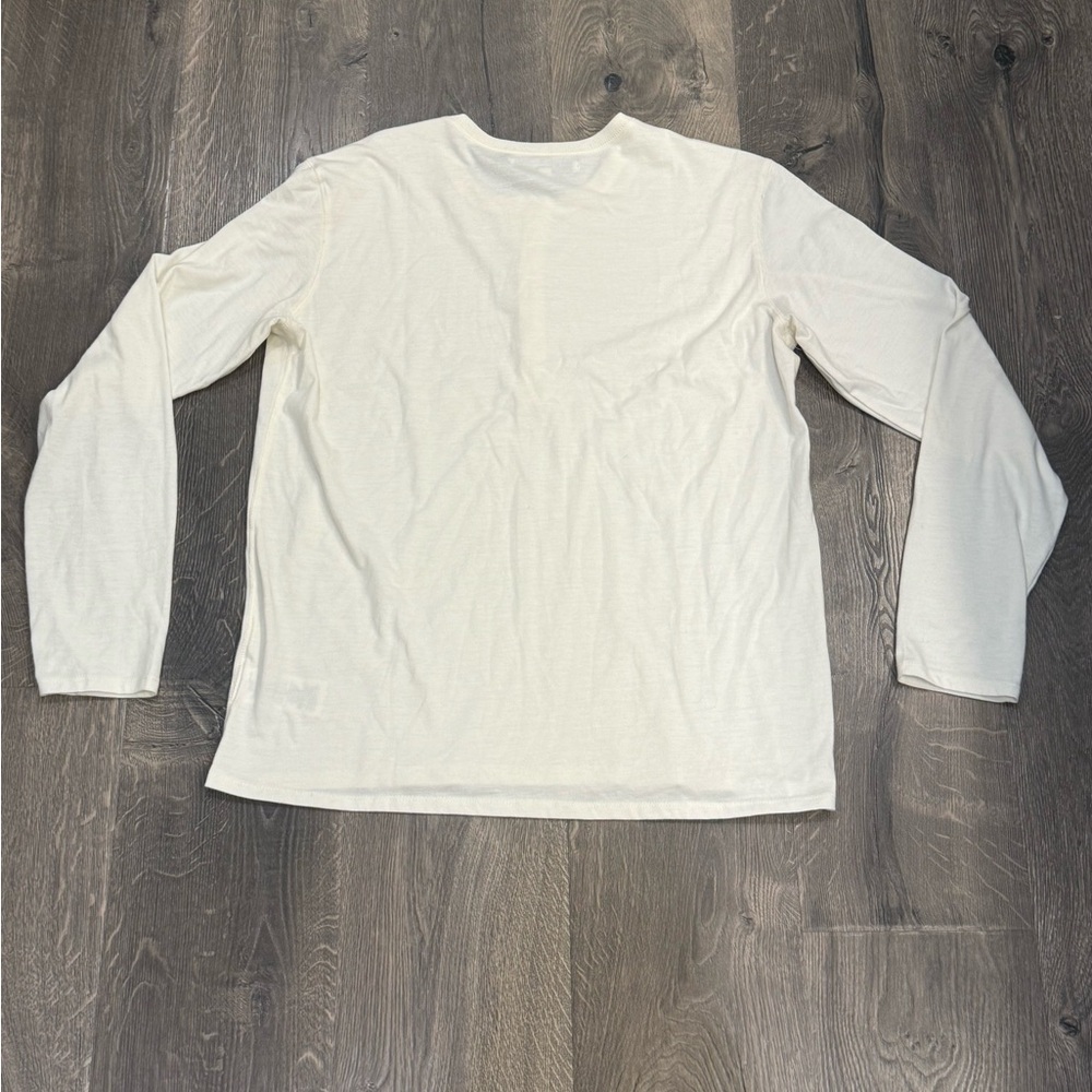 Joe's Jeans Cream Long Sleeve Henley Shirt - Picture 6 of 7